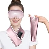 2-in-1-Set Nacken-Eisbeutel und Kopf-Augen-Eisbeutel, Migräne-Linderungskappe, Gel-Kühl-Augenmaske, Schlaf-, Wärme- und Kältetherapie, Kompresse für Schwellungen, Kopfschmerzen, Stressabbau (Rosa)