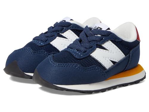 New Balance Kids 237 Bungee Sneaker, NB NAVY/VARSITY GOLD, 5.5 W Toddler (1-4 Years)