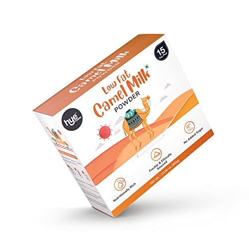 Hye Foods Low Fat Camel Milk Powder | Pasture Grazed । 100% Pure & Natural । 15 * 20Gm । 10.58 Oz (300Gms) #TOP2