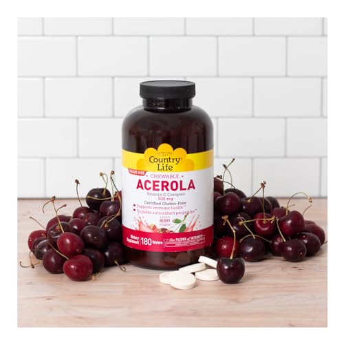 Country Life Acerola Vitamin C Chewable Wafers