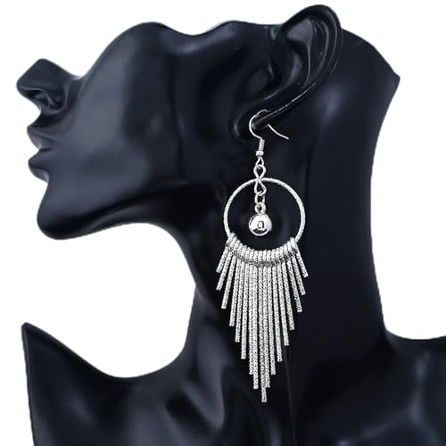 Boucles d'oreilles ethniques vintage avec longs glands boulets pour bijoux femme bohémienne