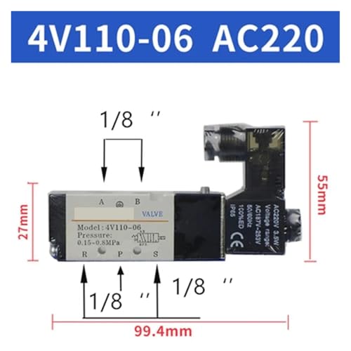Électrovanne 24V 4V210-08 de commande pneumatique pour vérin - 3