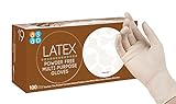 ASAP Latex Gloves Disposable Powder Free - 4 Mil, Food Safe, Kitchen & Cleaning Gloves - Durable Rubber Gloves & Esthetician Supplies (Large, 100 Count)