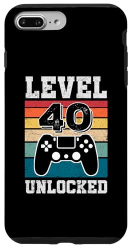 iPhone 7 Plus/8 Plus Level 40 Unlocked 40 Year Old Gamers 40th Birthday Gaming Case