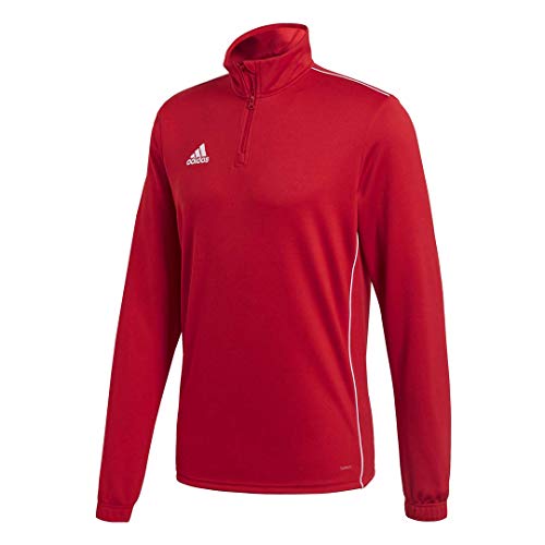adidas Men s Core 18 Soccer Training Sweatshirt, Power Red White, Large