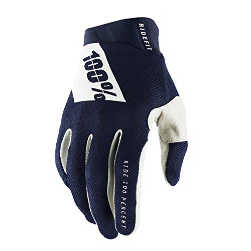100% Ridefit Handschuhe, Erwachsene (Blau Weiss, Mittel)