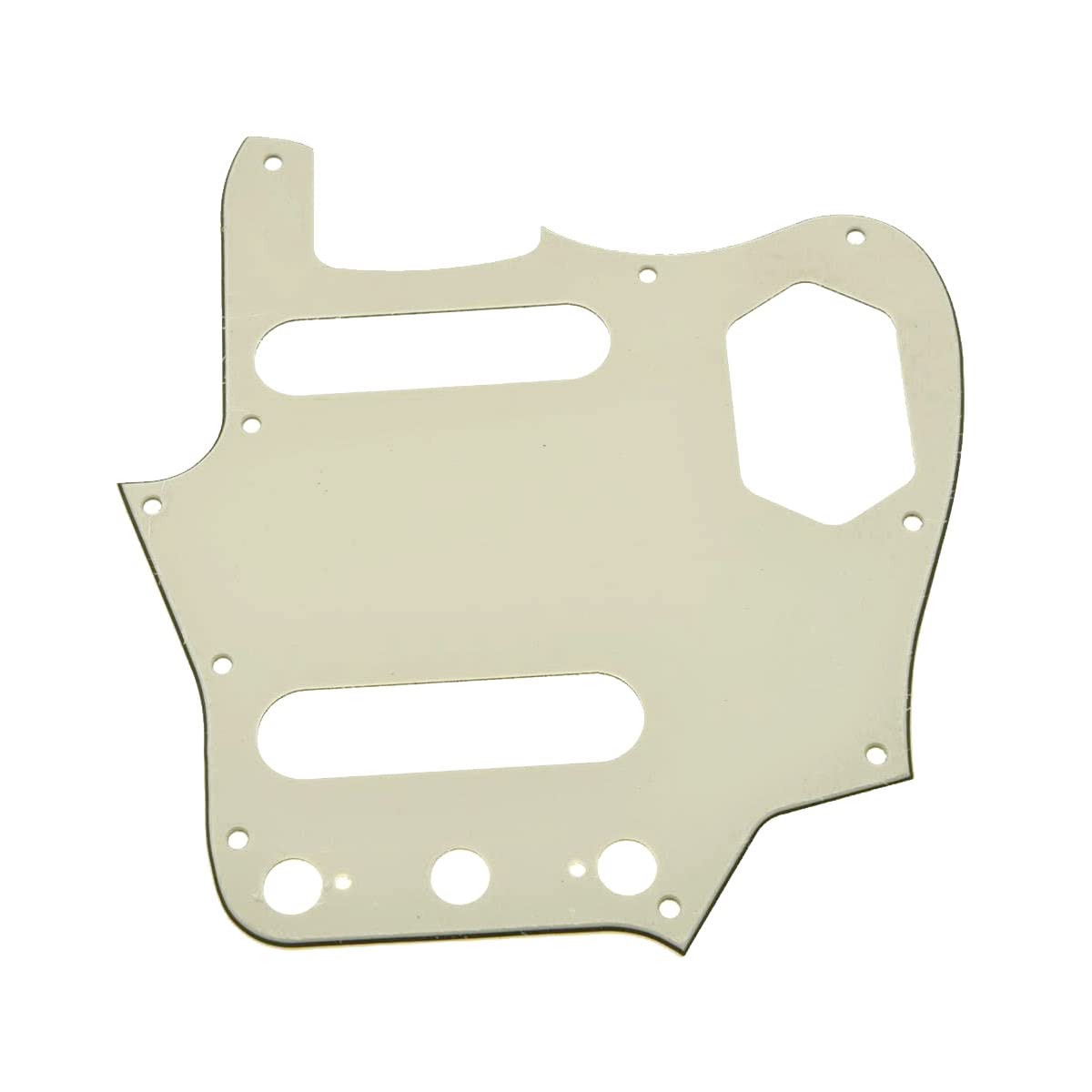 Dopro Vintage Jaguar Gitara Pickguard JAG płytka do zdrapywania pasuje do amerykańskiego błotnika Jaguar starzany biały 3-warstwowy