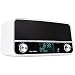 Produktbild sky vision DAB Radio 51 W - Retro Radio DAB Plus mit Bluetooth Lautsprecher, Digitales Radio (DAB Plus Radio mit USB Ladegerät, DAB Radiowecker, FM UKW Tuner), weiß