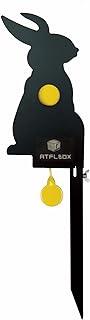 Atflbox Metal Rabbit Reset Target, Air Rifle Animal Silhouette Shooting Targets for Outdoor and Backyard, Rated for Airgun Pellet .177 .22 Caliber