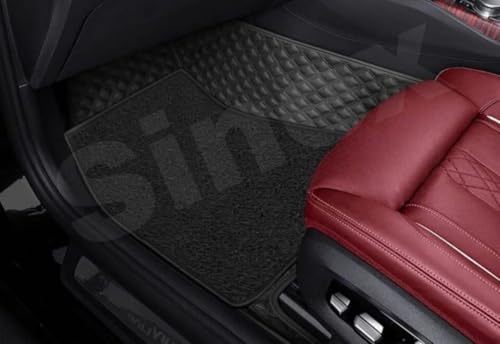 Image of SINEX 7D car mat Full Set for Hyundai Verna (Model :2017-2022) || Luxury Leather Double Car Floor Mat Complete Set || 100% Waterproof and Washable || Color : Black, Black