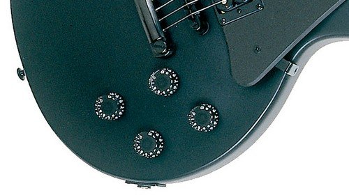 Epiphone Gothic LP Studio Electric Guitar, Black Satin with Black