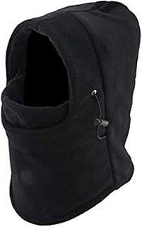 قناع شتوي للاستخدام الخارجي وغطاء للرقبة للرياضات الخارجية وركوب الدراجات النارية والتزلج - اسود