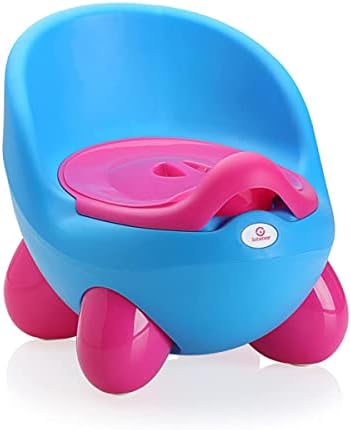 COO11 Kids Potty Training Toilet Seat with Splash Guard, Non-Slip Lightweight Portable, Egg Potty Simulation Training Seat to Encourage Practice for Toddler Baby Children Infants Boys & Girls (Blue)