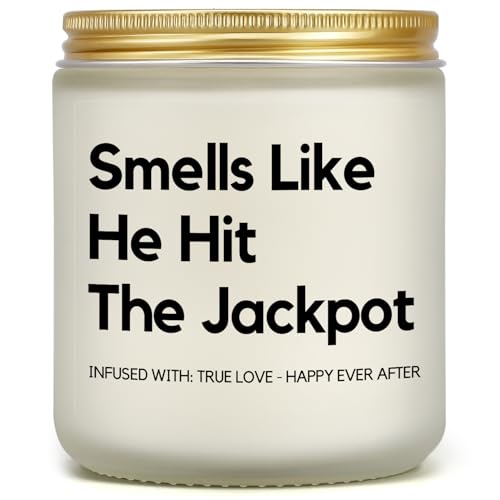 Bridal Shower Gifts, Bride Gift for Wedding, Engagement, Bachelorette Party, Funny Engaged Presents for Bride to Be, Wedding Day Present for Women Her Friend Newlyweds Couples, Lavender Scented Candle