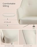 SONGMICS Office Chair, Swivel Desk Chair, for Makeup Vanity, Adjustable Height, Armrests, 110 kg Load, Corduroy Fabric, Home Office, Study, Bedroom, Sand Beige OBG019LZ02 - Image 5