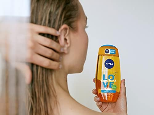 Nivea Love Sunshine Shower Gel (250 ml), Summer Shower Gel with Aloe Vera for Noticeably Soft Skin, Shower with Unique Nivea Sun Cream Fragrance