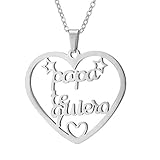 RWQIAN Collar Mamá Collar Madre Arbol de la Vida Colgante de corazón Color de Plata Oro Acero Inoxidable Collares Mujer Regalo para Mamá Abuela Joyería Familiar 45cm