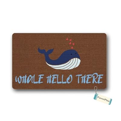 Funny Doormat Whale Hello There Outdoor/Indoor Non Slip Decor Floor Door Mat Area Rug for Entrance 18x30 inch 41SWuHvcY5L. SS400