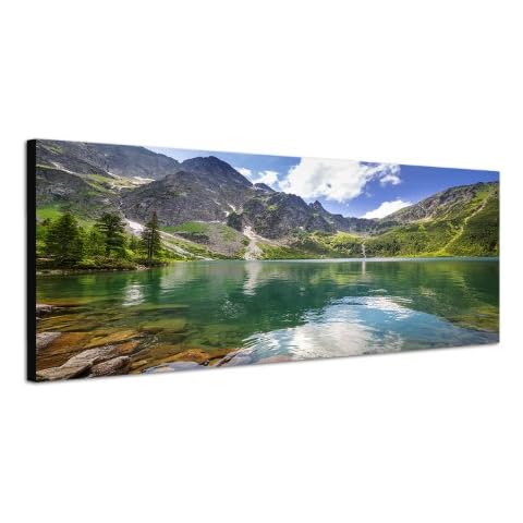 Hohe Tatra Polen Berge Gebirge 150x50cm Breitbild als Panorama auf Leinwand und Keilrahmen fertig zum aufhängen - Unsere Breitbild als Panoramaer auf Leinwand bestechen durch ihre ungewöhnlichen Formate und dem extrem detaillierten Druck aus bis zu 100 Megapixel hoch aufgelösten Panoramafotos. Damit garantieren unsere Bilder einen fantastischen Bildeindruck, leuchtende Farben und gestochen scharfe Details. Qualität aus Deutschland Cover