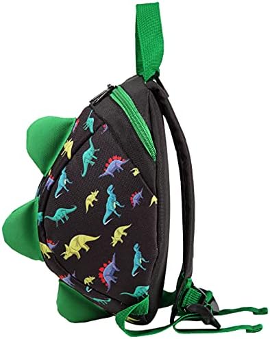 VASCHY Mini Toddler Backpack with Rein, Ultra Lightweight Bag Cute Backpack for Little Boys and Girls Tiny Daycare Backpack with Chest StrapDinosaur