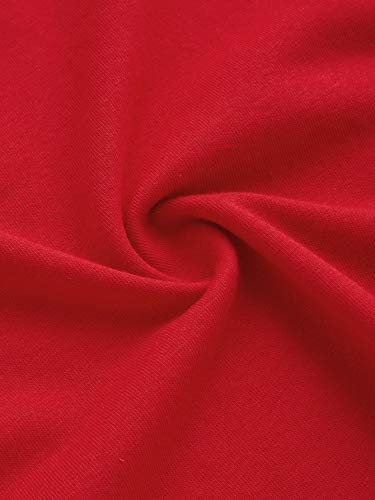 Sweatyrocks Women's Casual Short Sleeve Crew Neck Basic Crop Top T Shirts Red Xs #TOP5