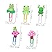 DOITOOL 5pcs Colorful Cartoon Wooden Lotus Leaf Paper Clips for Office School and Home Use Decorative Stationery Supplies for Boys and Girls and Adults