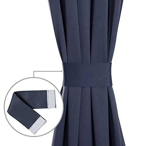 Panovous Sidelight Curtains For Front Door Rod Pocket Glass Kitchen Door Curtains Thermal For Door Window Side Panel Blackout Curtains 72 Inch One Panel 25X72 Inch Navy #TOP3