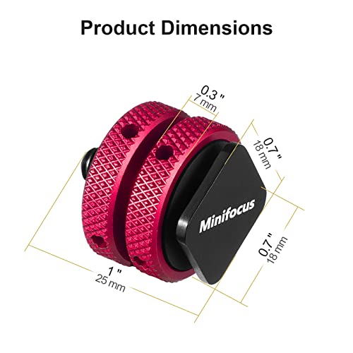 Minifocus 4 Packs Camera Hot Shoe Mount Adapter, Double Nut With 1/4" And 3/8" Aluminum Alloy Tripod Screw Flash Shoe Mount For Led Monitors, Microphone, Dslr Field Monitor #TOP3