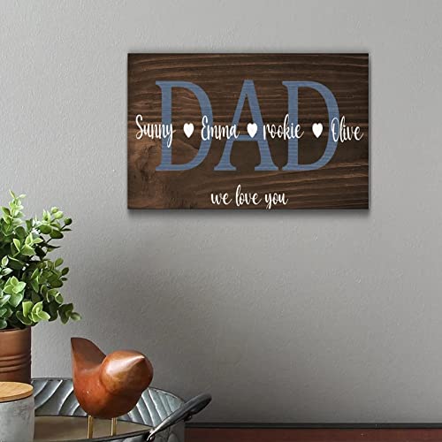 Idée cadeau anniversaire papa : panneau en bois vintage unique de 40,6 x 50,8 cm