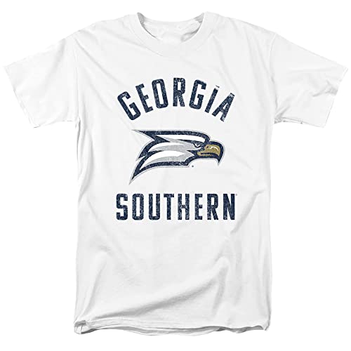 Georgia Southern University Official Eagles Logo Unisex Adult T Shirt,White, Large