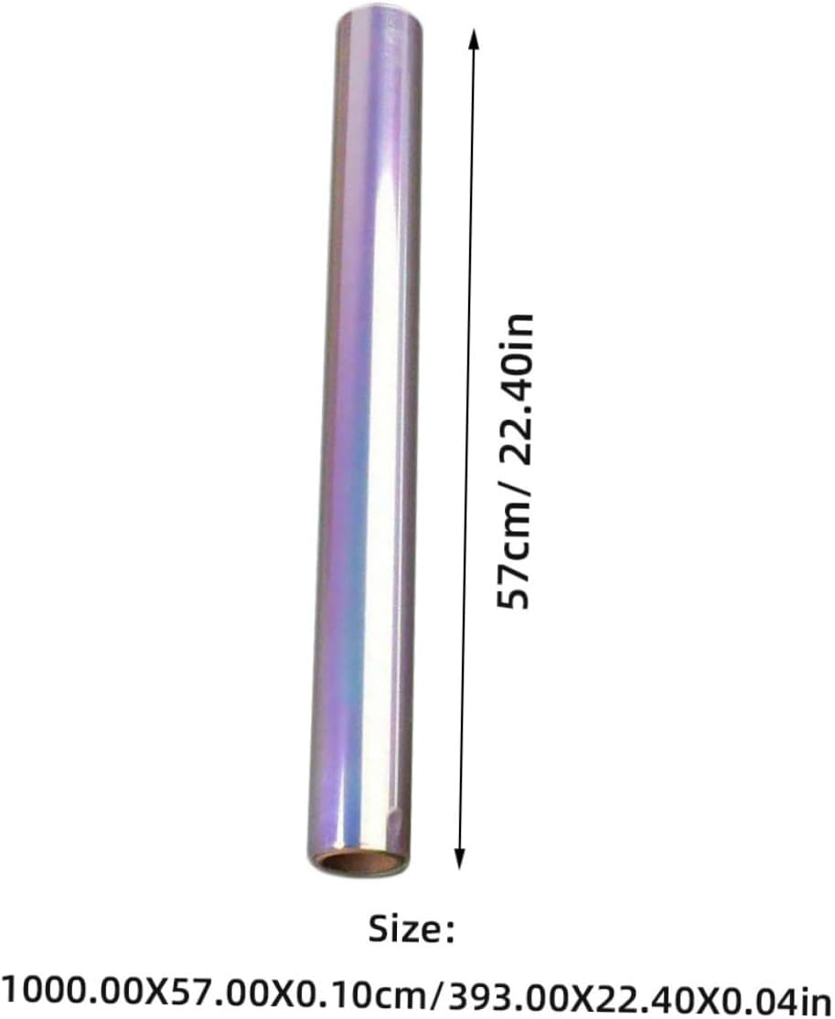 FONDOTIN Iridescent Gradient Cellophane Wrap Film Ultra-thin Transparent Rainbow Wrapping Paper for Flowers DIY Crafts Baskets Party Decorations