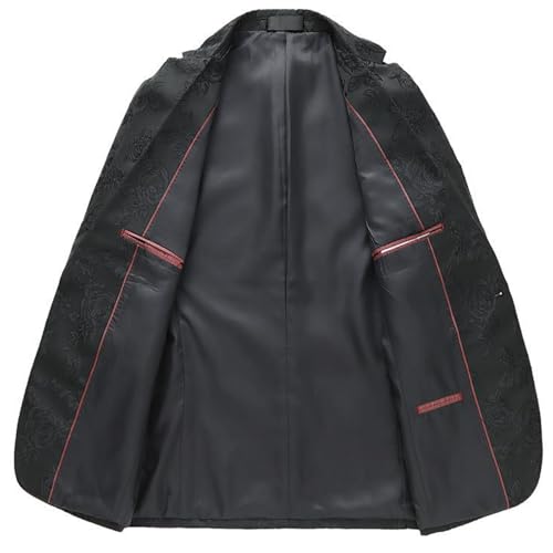 Mens Floral Tuxedo Jacket Big and Tall Men Stylish Jacquard Suit Blazer Jacket Dinner Party Wedding Prom Tuxedo Coat2