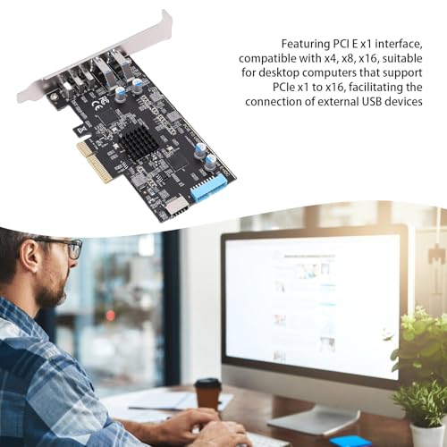 Adaptateur PCIe vers Type C et Type E 19P | Carte d'interface ASM3142 10 Gbit/s - 3