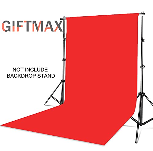 Image of GiftMax 8 x10 FT Red Color LEKERA Backdrop Photo Light Studio Photography Background (Red Cloth)