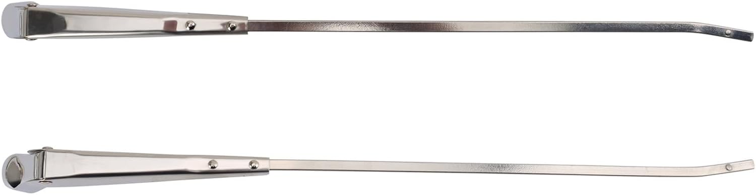 TRQ Windshield Wiper Arm Silver Compatible with 1960-1966 Chevrolet C10 Pickup C20 Pickup C30 Pickup K10 Pickup K20 Pickup 1960 Truck