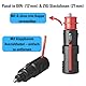 KFZ Universal 12V Zigarettenanzünder Stecker, 21mm Zig./ 12mm DIN- Ersatz Zigarettenanzünder Steckdose 12-24 Volt Normstecker mit 10A Sicherung für Auto LKW PKW Wohnmobil Motorrad (2 PCS)