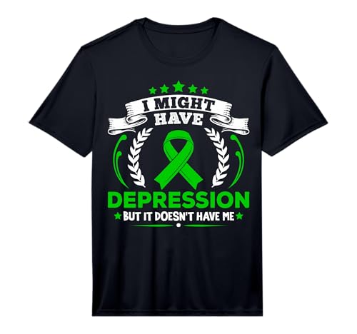 Mens Depression Doesn't Have Me Depression Awareness Performance T-Shirt