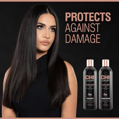CHI Luxury Black Seed Oil Shampoo & Conditioner Set, 12 Oz Each (Pack of 2) | Gentle Cleansing Shampoo & Moisture Replenish Conditioner - image 2