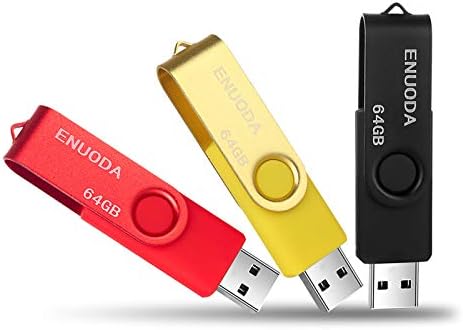 Memory Stick 32GB 10 Pack ENUODA USB Stick 2.0 Flash Drive Swivel Design USB Memory Sticks Pen Storage (10 Mixed Color)