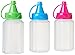 Sistema To Go Collection Sauce Squeeze Bottle, 1.1 oz./32.5 mL, Pink/Green/Blue, 3 Count
