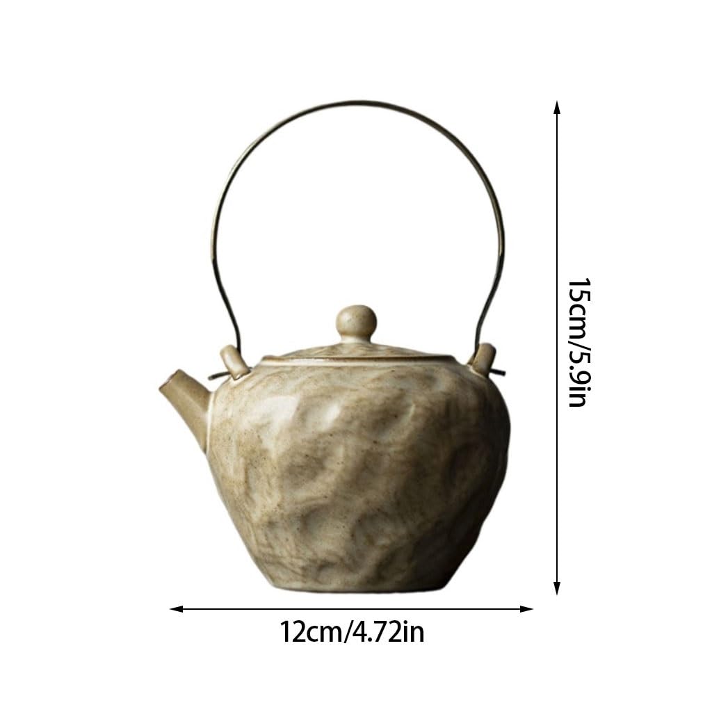 Ceramiczny dzbanek do herbaty ziołowej z filtrem, chiński dzbanek do kawy, czajnik domowy, odpowiedni do kawy, herbaty, mleka itp. Zaparzacz do herbaty liściastej (A)