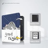 HEISHAYU Hülle für Tolino Vision Color (2024)/Vision 6 (2021) & Kobo Libra Colour (2024)/Libra 2 (2021), 7" eReader Abdeckung Schutzhülle mit Auto Schlaf/Wach und Magnetverschluss,Katze – Ansicht 3