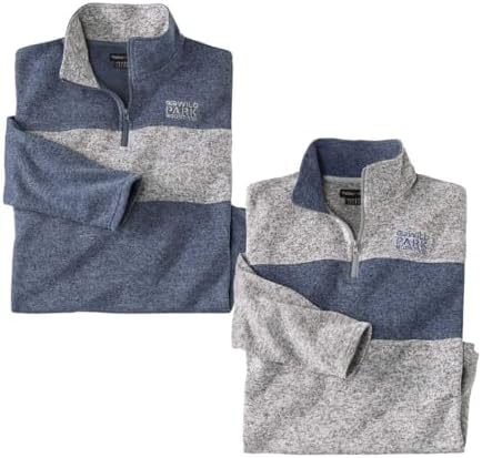 ATLAS FOR MEN - Set van microfleecetruien voor heren - licht en zacht - perfect voor de winter - verkrijgbaar in grote maten van M tot 5XL
