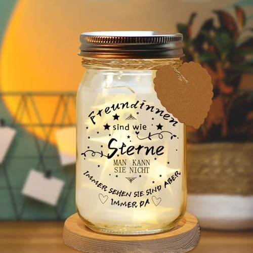 Geschenke für Frauen Freundinnen, Geschenk für Freundin LED Flaschenlicht mit Spruch-Freundinnen sind wie Sterne,Man Kann Sie Nicht immer sehen Sie Sind Aber immer Da-Geschenk für Geburtstag Hochzeit Geschenke für Frauen Freundinnen, Geschenk für Freundin LED Flaschenlicht mit Spruch-Freundinnen sind wie Sterne,Man Kann Sie Nicht immer sehen Sie Sind Aber immer Da-Geschenk für Geburtstag Hochzeit