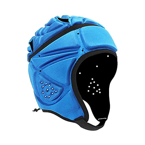 RNXRZANK Boys Soft Padded Helmet EVA Sponge Adjustable Headgear Suitable for Football Baseball Riding Hockey, Blue