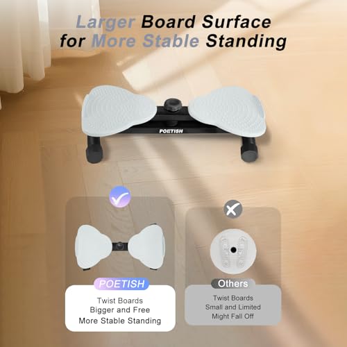 Waist Twister Machine Exercise, Ab Twist Board with 300 lbs Weight Capacity, Noiseless Home Gym Equipment for Slim Waist & Core Ab Workout, for Women & Men by Poetish - Image 3