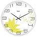 Produktbild Jiaa Wanduhr für Wohnzimmer Stilvolle Mute Quartz Home Decor, 8 Zoll weiß