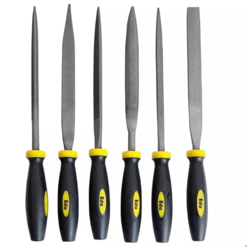 Jogo Lima Agulha Precisão 15cm Profissional 6 Peças Cabo Emborrachado