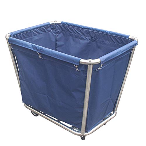 ZCJB Wäschewagen Grande Carro Práctico del Carro, Portátil Coche de Almacenamiento con Rueda Silenciosa de 4inch, Hotel/Edificio de Oficinas/Uso del Lavadero, Carga Máxima 100kg (Color : Blue)