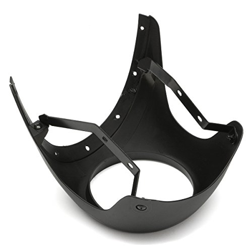 CoCocina 7Inch Motorcycle Headlight Handlebar Fairing Retro Cafe Racer Style Universal - Matte Black